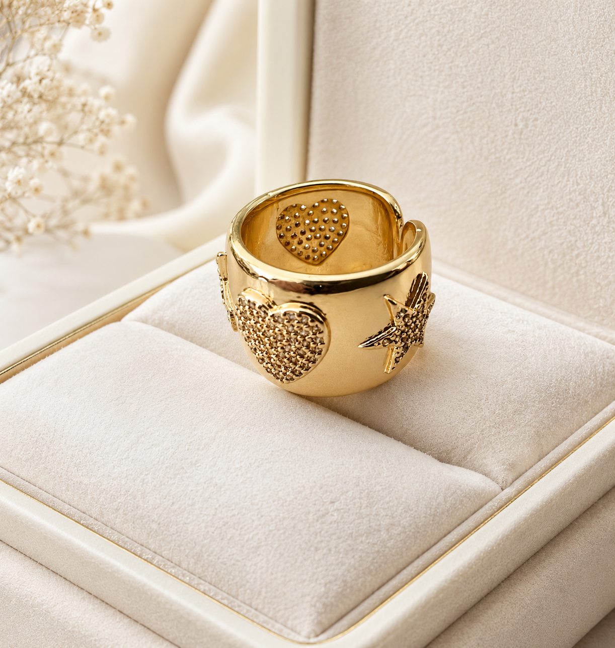 Anillo Maxi Corazón y Estrella