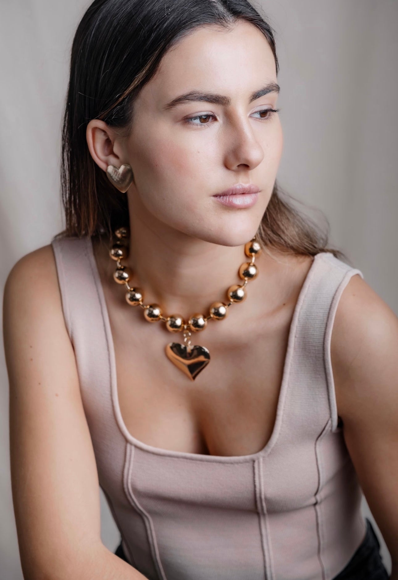 Collar Ball Maxi Corazón