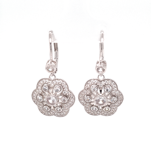 Aros Vintage colgante Flores