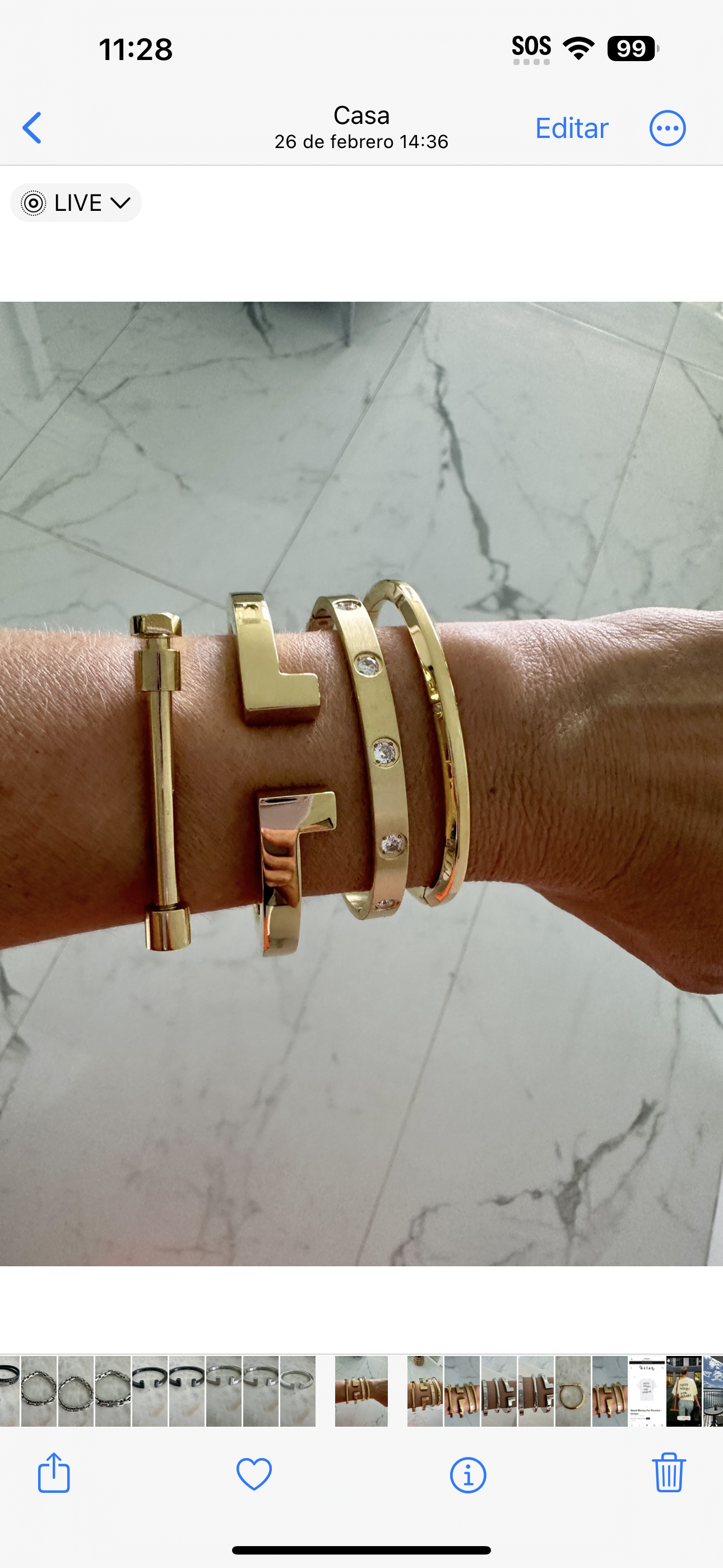Pulsera Brazalete Tiffany lisa gruesa