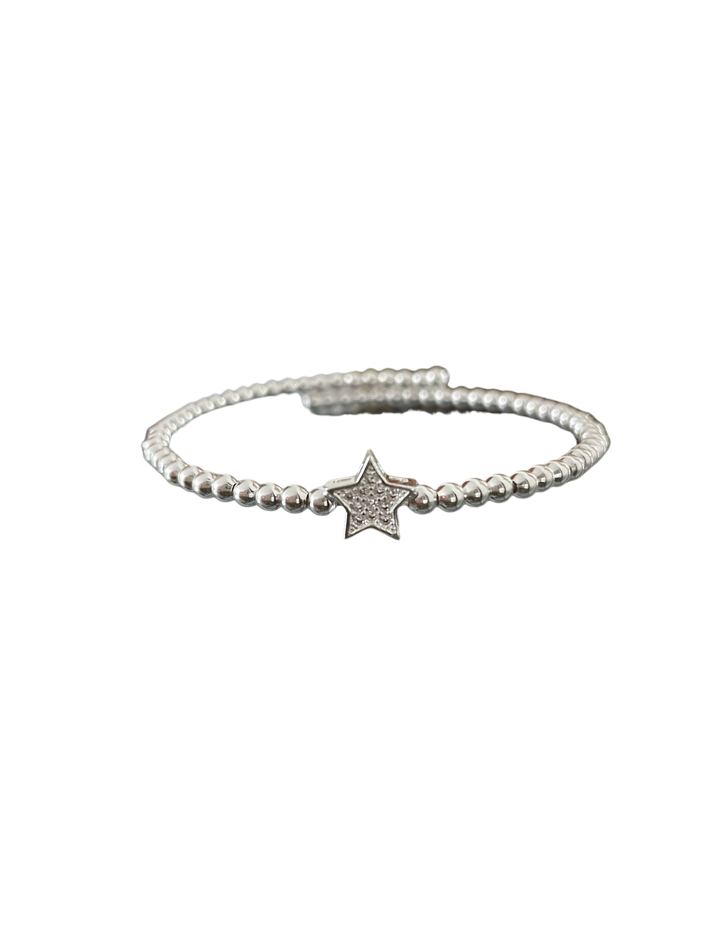 Pulsera pelotitas Estrella Plata