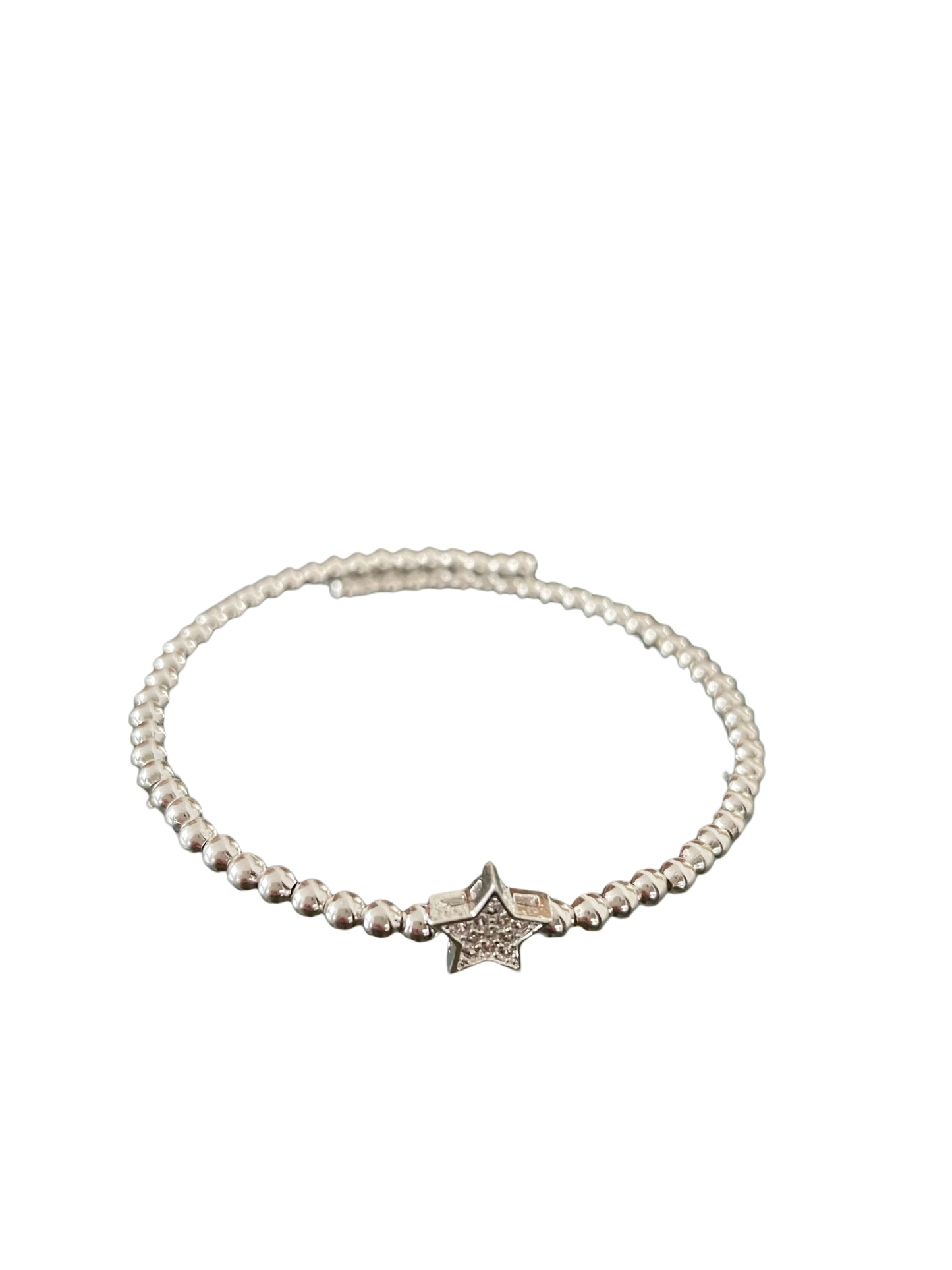 Pulsera pelotitas Estrella Plata