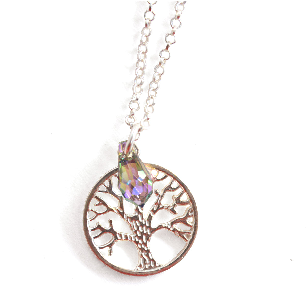 COLLAR ÁRBOL DE LA VIDA PLATA 925 Y CRYSTAL SWAROVSKI