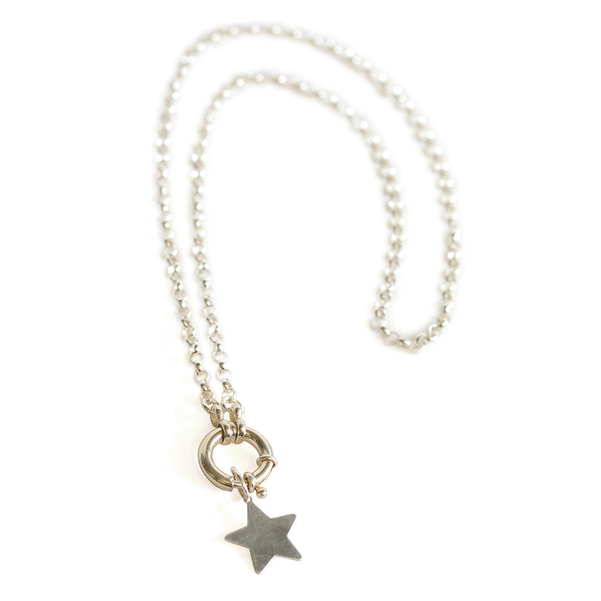 COLLAR ESLABÓN ESTRELLA PLATA