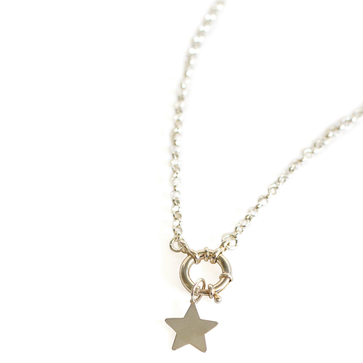 COLLAR ESLABÓN ESTRELLA PLATA