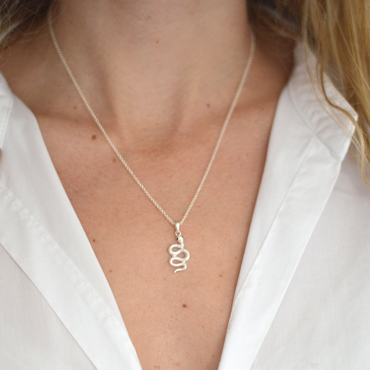 COLLAR SNAKE PLATA 925