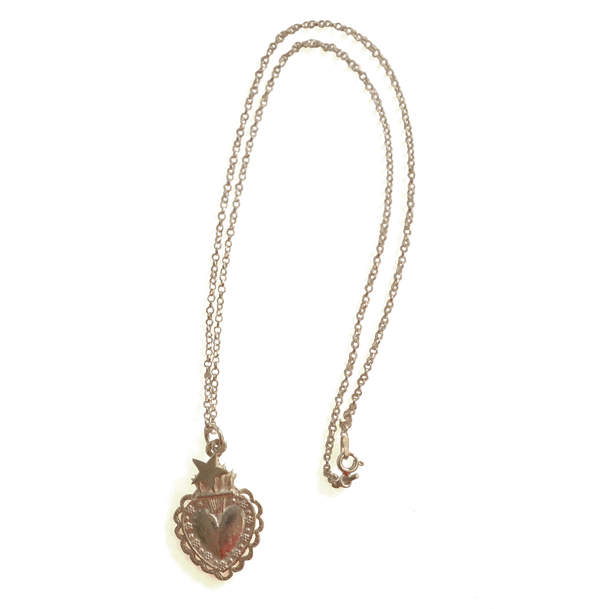 COLLAR CORAZÓN DETENTE XL PLATA 925