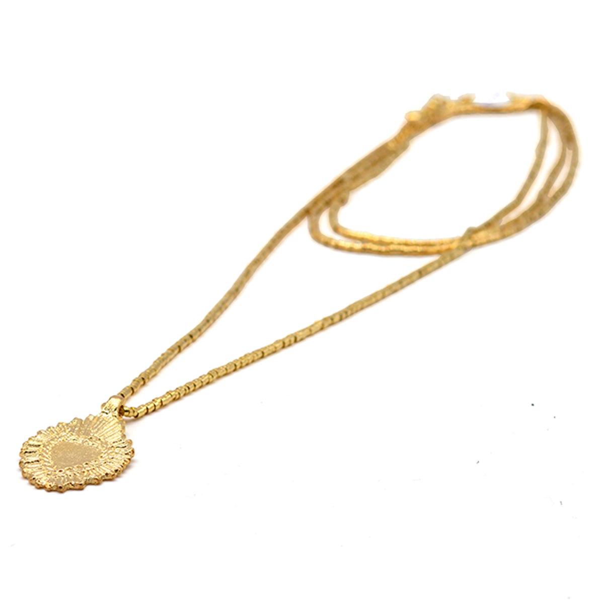 COLLAR MOSTACILLA BAÑADA EN ORO CON DETENTE GRANDE