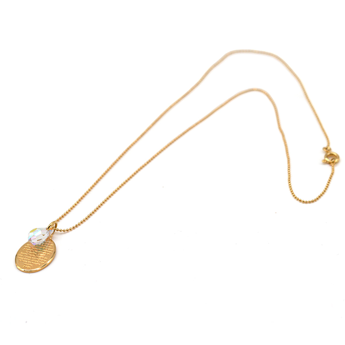 COLLAR MEDALLA AVE MARIA Y CRYSTAL