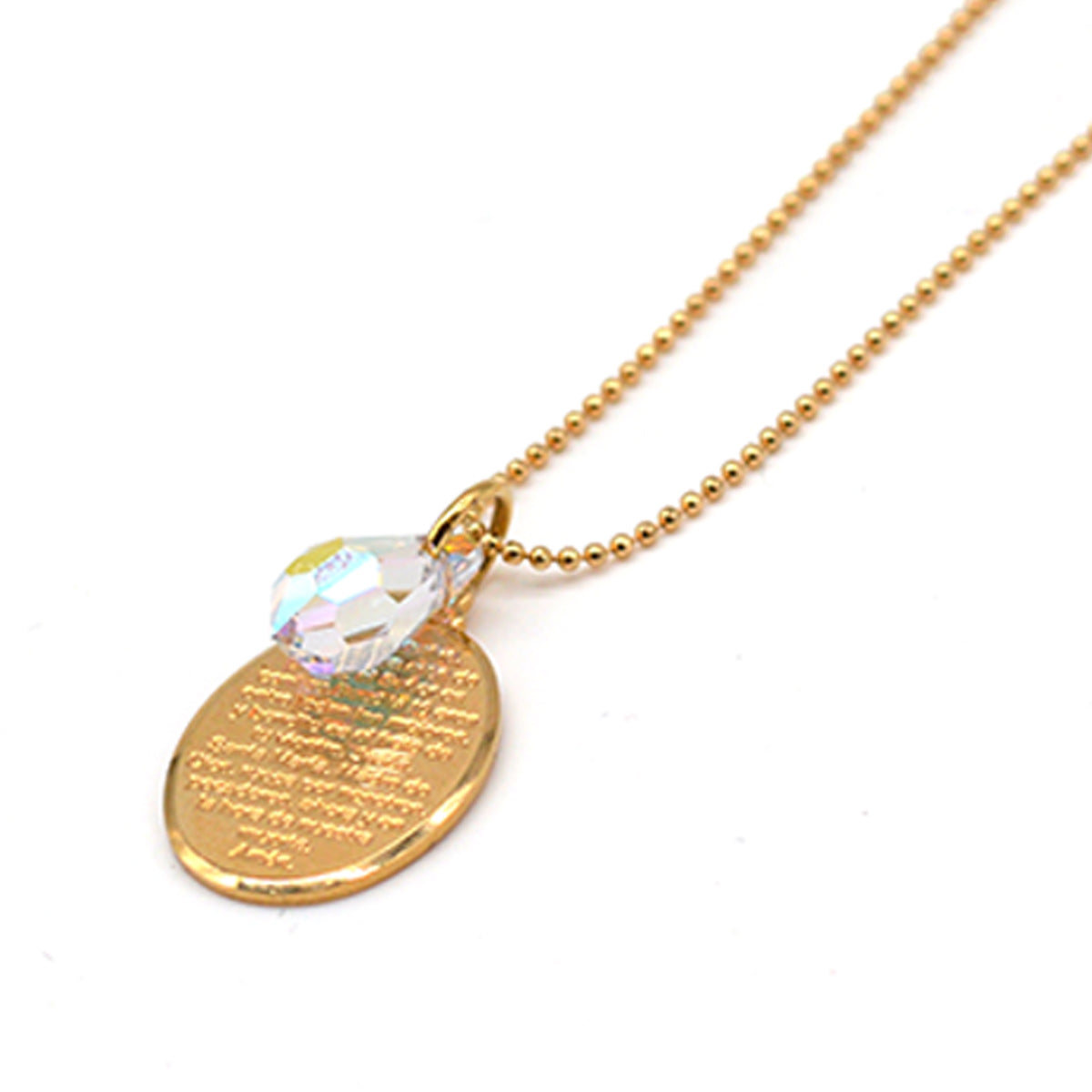 COLLAR MEDALLA AVE MARIA Y CRYSTAL