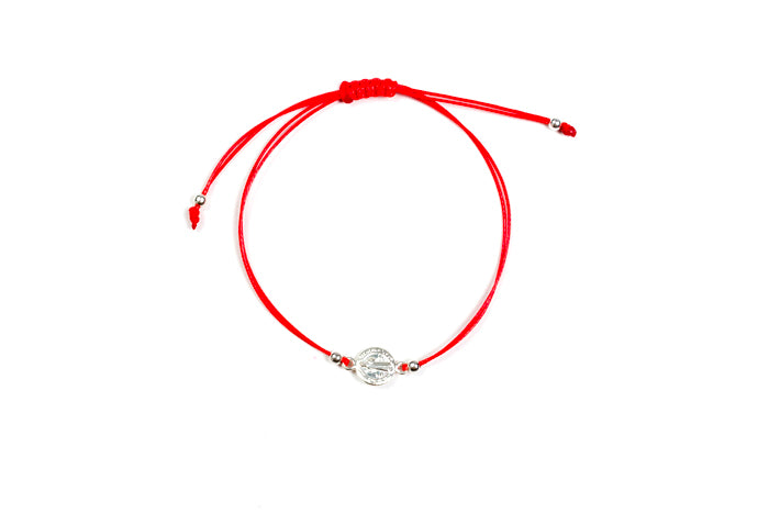 PULSERA EN HILO ROJO CON SAN BENITO