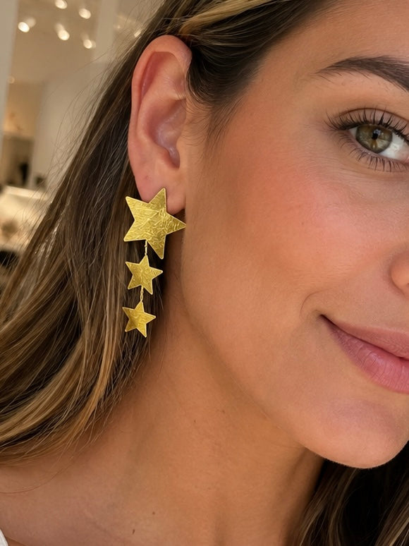 Aros tres estrellas colgante
