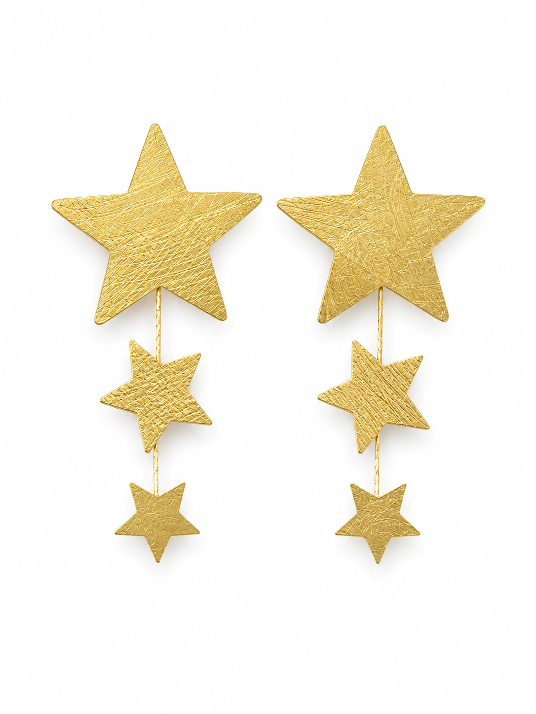 Aros tres estrellas colgante