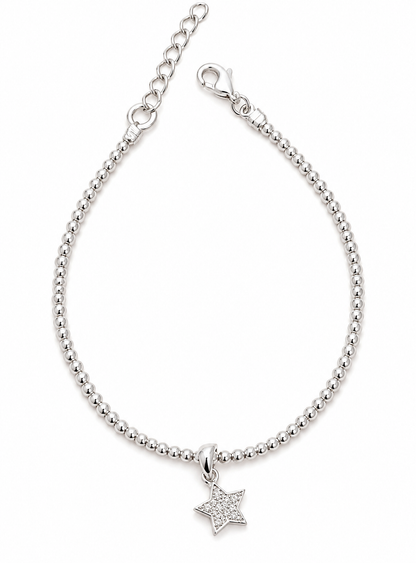 Pulsera bolitas estrella