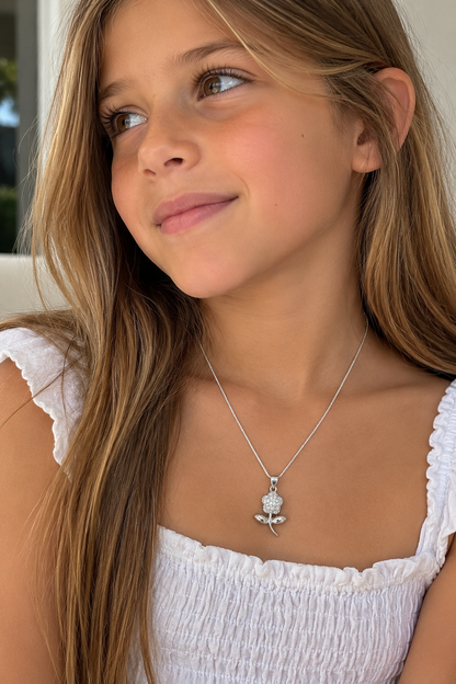 Collar Flor Plata