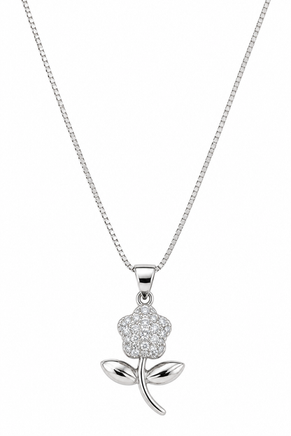 Collar Flor Plata