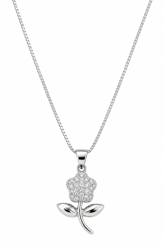 Collar Flor Plata