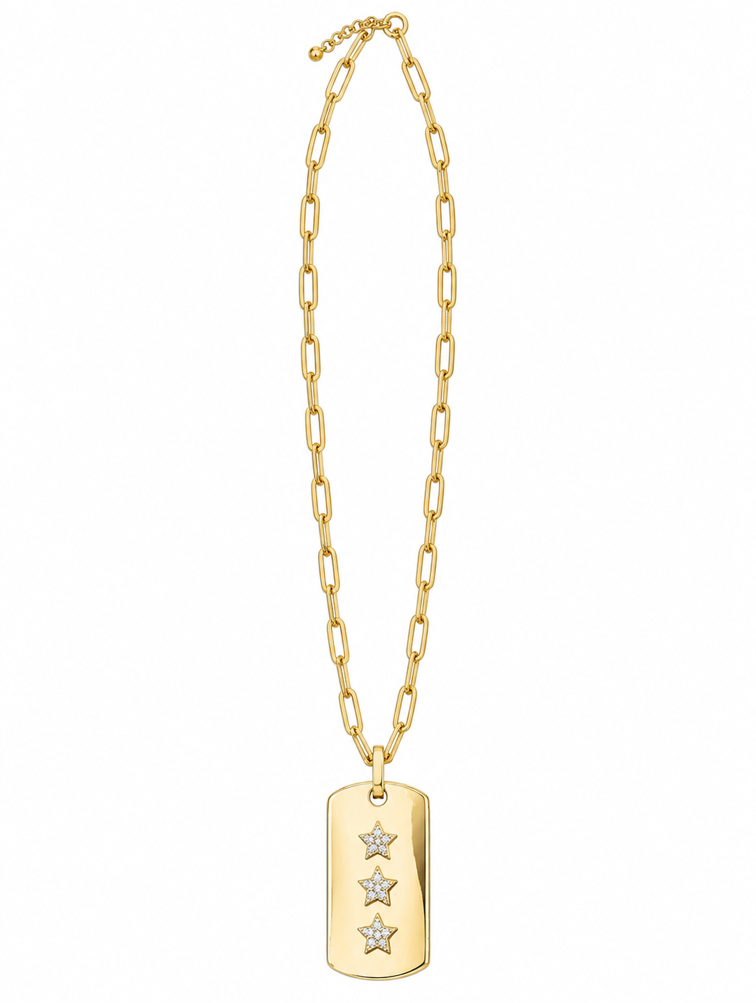 Collar Placa Tres Estrellas