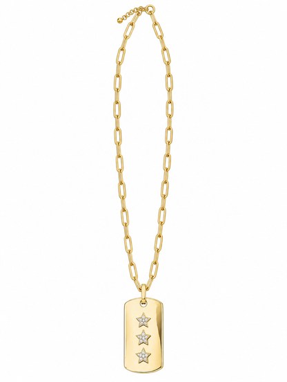 Collar Placa Tres Estrellas