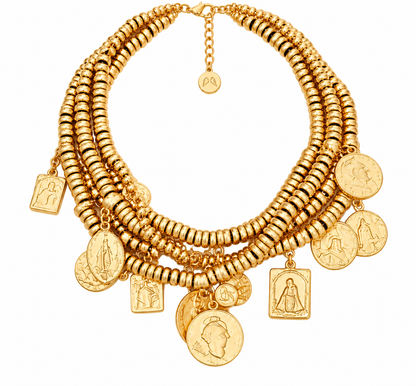 Collar Monedas y Medallas