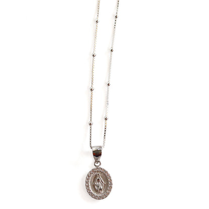 COLLAR VIRGEN DE LOS RAYOS PLATA 925