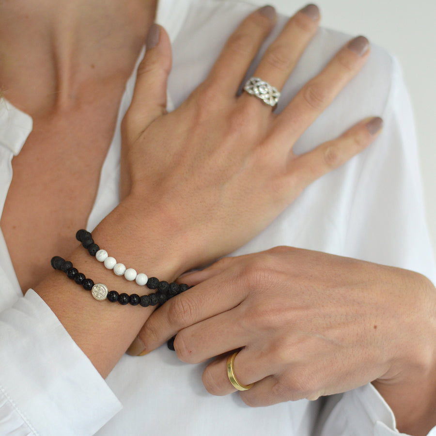 PULSERA HOMRE ÓNIX Y PIEDRA MÁRMOL