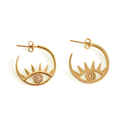 AROS BAÑO DE ORO ARGOLLA OJO TURCO