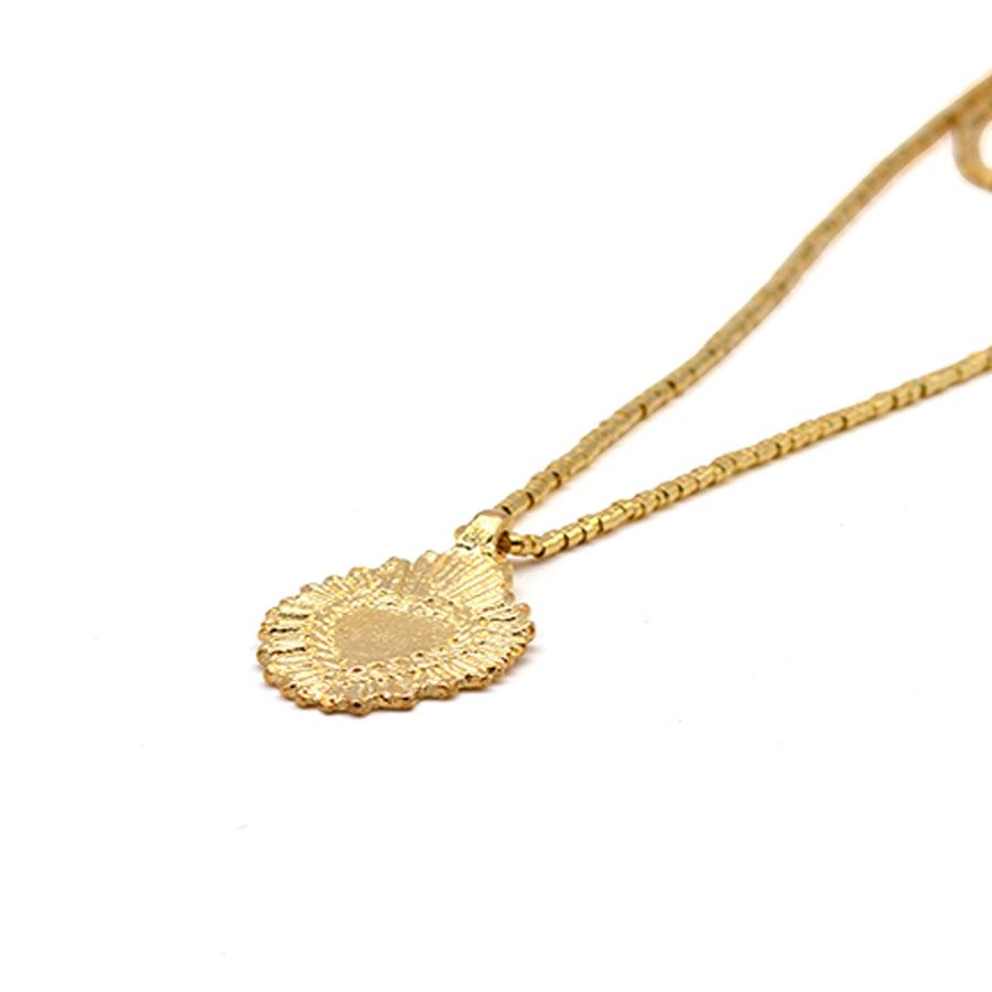 COLLAR MOSTACILLA BAÑADA EN ORO CON DETENTE GRANDE