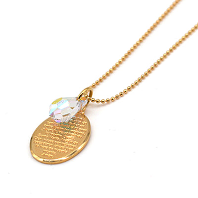 COLLAR MEDALLA AVE MARIA Y CRYSTAL